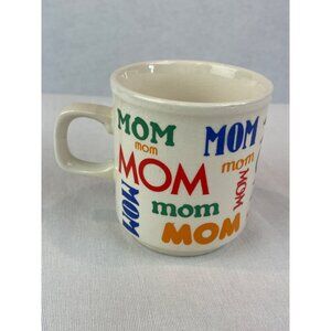 Vintage Mom Mug Made In Ireland Colorful Text Design Mother's Day 1980s